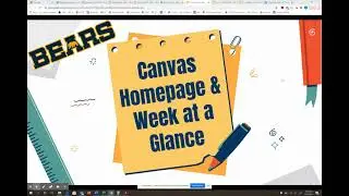 Canvas Homepage & Week at a Glance