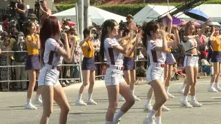 國慶預演1006北一女樂旗儀隊.三軍聯合樂儀隊.國軍人形氣偶.中職啦啦隊.戰鼓.黑鷹直升機
