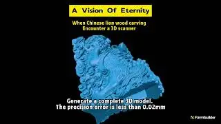 When Chinese lion wood carving Encounter a 3D scanner.#3d #3dscan #3dscanner #3dscanning #3ddrawing