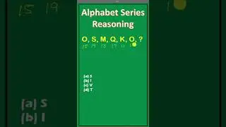 Alphabet Series Reasoning Trick | Alphabet Series For SSC JE, RRB Exam #shorts