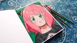 Anya Forger Watercolor Painting | 日本アニメ水彩イラスト (SPY X FAMILY)