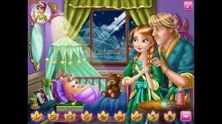 Frozen Anna and Kristoff Baby Feeding (Холодное сердце: Анна и Кристоф кормят малыша)