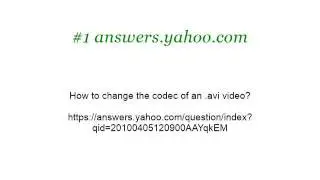 How-To Change A Video Codec