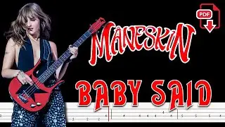 Måneskin - BABY SAID (🔴Bass Tabs |Notation) 