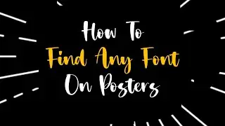 How to find fonts on posters