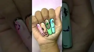 Trendy Pop Art - SnowGlobe Halloween Nail Design | Hard Gel Nails Tutorial 