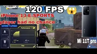 Mi 11T Pro 120 FPS PUBG TEST Vs iPhone 13 PRO MAX E-SPORTS CLAN LEADER PUBG TEST💯😱 SCORE 20-10 WOW ✅