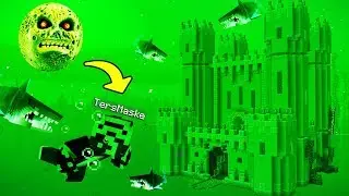 ASİT DENİZİ İÇİNDEKİ KORKUNC AY GARDİYAN KALESİNE GİTTİK - Minecraft