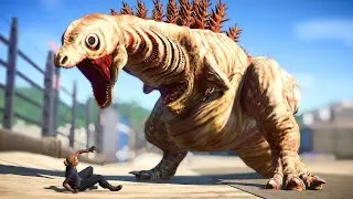SHIN GODZILLA 2 (KAMATA-KUN) EATING HUMANS!! - Jurassic World Evolution (蒲田くん / ゴジラ mod)