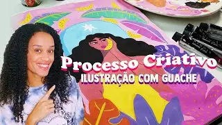Produzindo uma Ilustração do Zero (Referências, Composição, Paleta de cores, Pintura com GUACHE)