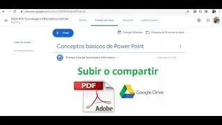 ClassRoom - Crear Material (compartir taller o guía en formato PDF)