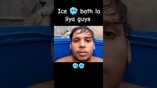ice bath 🧊 la liya 🥶🥶 ✅ #funny #viralvideo #viral #vlog #hiteshvlogzz