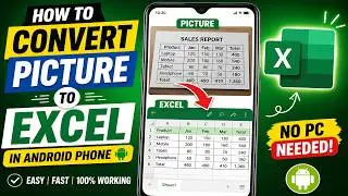 How To Convert Picture to Microsoft Excel In Android Phone | iPhone 2024