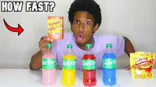 4 Bottles of Starburst Candy SPRITE Under 60 Seconds!
