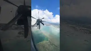 Philippine Airlines Bombardier Dash Q400 Takeoff. Cebu to Davao City