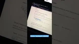 Flutter Keyboard Visibility 
