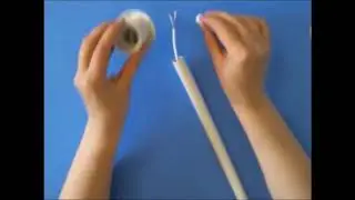 Электрика для светильника без муфты. Electrician for the lamp.