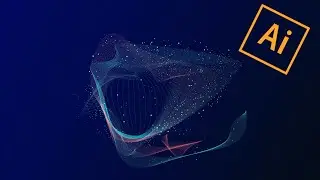 Abstract Vector Particle Background - Tutorial [Illustrator 2020]