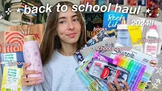 BACK TO SCHOOL HAUL 2024 ✏️🎧 (school supplies, clothing, books, essentials, & more)