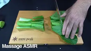 ASMR Sounds - Cutting Vegetables on a Snow Peak Board