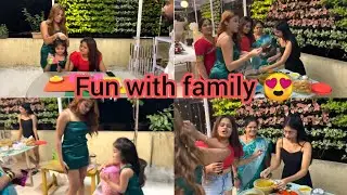 Fun with family 😍❤️ #masti #familyvlog #nitashilimkar #party