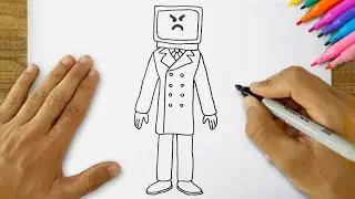 How to Draw Titan Angry TV Man Easily | Step-by-Step Skibidi Toilet Drawing