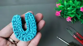 Crochet Letter U | Cara Merajut Huruf U Simpel Mudah Untuk Pemula