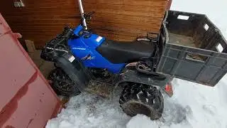 КВАДРОЦИКЛ ЛИНХАИ ЗАПУСК ЗИМОЙ и покатушки по мокрому снегу