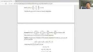 2 Linearly independent &Orthogonality of vectors