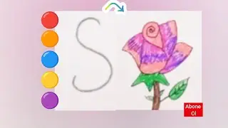 S harfinden gül çizimi 🌹 eğlenceli çizimler sevimli çizimler