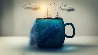 Sea Cup Photoshop Manipulation And Effect