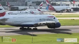 SOUND & VISION! POWER-UPS AND TAKEOFFS  LIVE: from London Heathrow Airport