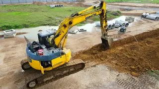 Excavator Loading with Dump Truck, Removing Dirt and Making New Road | Sotiriadis Mining Works
