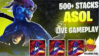 500+ STACKS AURELION SOL (MUST WATCH) - Wild Rift HellsDevil Plus Gameplay