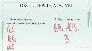 ОКСИДТЕР: ЖІКТЕЛУІ, АТАЛУЫ, АЛЫНУЫ