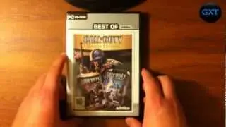 (COD) Call of Duty Deluxe Edition COD 1+UNITED OFFENSIVE 2003 Video Game Unboxing-Overview HD 720P