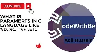 What is parameters like `%d`, `%c`, `%f`, etc.,  || C programming language,
