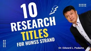 Research titles for HUMSS STRAND