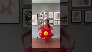 Balloon flower tutorial. Balloon distortion. Easy balloon flower. Flower decoration🌼🎈 
