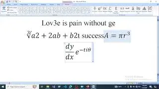 how to add equation in ms word