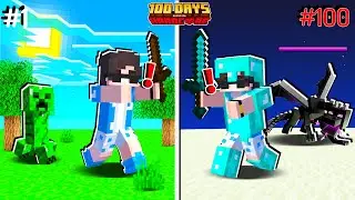 Minecraft, Lekin 100 kunlik HARDCORE!!! (1-3 kun)