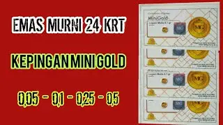 Kepingan Emas Murni 24 karat (Mini Gold) Bersertifikat.