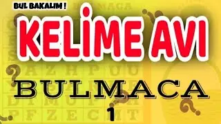 KELİME AVI-1  | KELİME BULMACA | SERBEST ETKİNLİKLER 