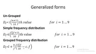 Decile|| Ungroup data || Simple frequency distribution|| Grouped frequency distribution