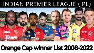 IPL Orange Cap Winners List From 2008 - 2022 | Orange Cap Winners All Seasons of IPL | Most Runs |
