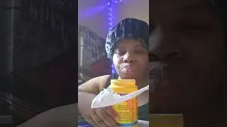 eating a big spoonfuls of cornstarch