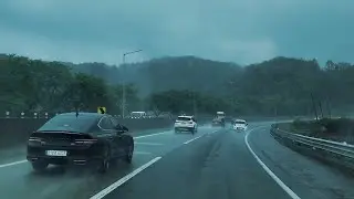 Rain Driving for sleeping. 휴식과 수면에 도움을 주는 우중 드라이브