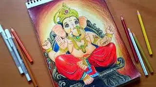 Lord ganesha drawing | how to draw ganesha | ganpati bappa drawing