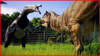 Metriacanthosaurus VS Segnosaurus - Jurassic Clash | Jurassic World Evolution 2