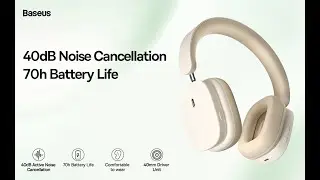 Baseus Bowie H1 Noise-Cancelling Wireless Headphones | 40dB Noise Cancellation, Enjoy Alone Time